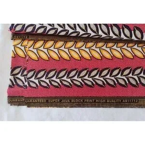 Bloch | Bedding | Vintage Veritable Super Java Block Print Fabric Red ...